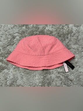 Victorias Secret Pink Textured Bucket Hat - Coral